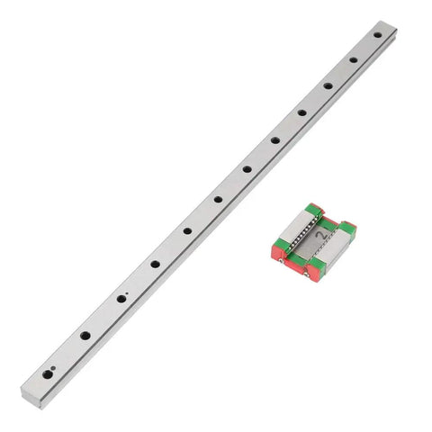 Miniature Linear Rail Guide 12mm Wide With Slide Block For Pro Grade Precision Equipment And Automation Systems 300mm Length 4 Point Contact