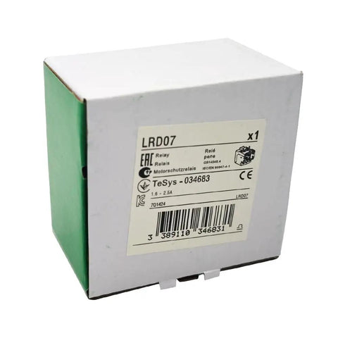 Box of Thermal Overload Relay 1.6-2.5 A for LC1D Contactor Series with 1 NO and 1 NC, works with AC DC networks, class 10A protection
