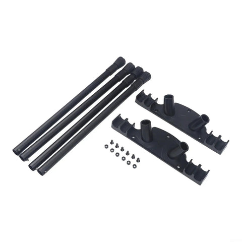 Retractable Folding Table Legs For Camping And Outdoor Dining Heavy Duty Metal Black Support With Stable Nylon Connector Adjustable Height 43cm