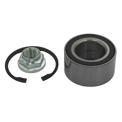 Front Wheel Bearing And Hub Assembly Kit For Ford Focus 2000 2011 4 Lug showing bearing, nut, and clip for easy install