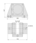 Technical drawing of Beefed Up Pneumatic Large Air Pressure Disc Brake Type Integral Wire Drawing Machine Brake Cylinder DBZ20