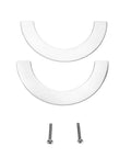 3.75 Inch C-C Furniture Pull Handles Semi Circular Half Circle Cabinet Wardrobe Door Drawer Pulls Two Pack Brushed Nickel with Screws