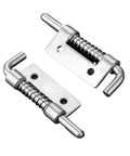Close-up of Rotating Concealed Hinges Door Fittings 1 Pair Stainless Steel Spring Barrel Bolt Latch Hinge For Industrial Cabinets 53 x 18mm