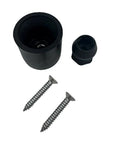 4 Piece Trailer Door Holder Kit With Low Profile Rubber Bumpers And Screws For RVs And Campers, includes screws and bumpers