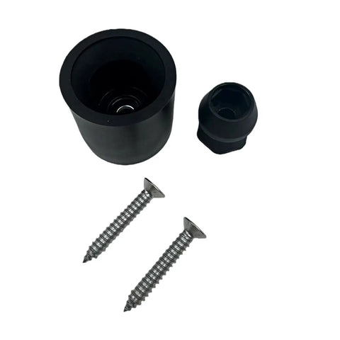 4 Piece Trailer Door Holder Kit With Low Profile Rubber Bumpers And Screws For RVs And Campers, includes screws and bumpers