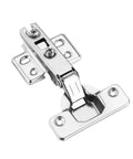 Close-up of Ten Pack Stainless Steel 304 Hydraulic Cabinet Door Hinges With Spring Dampers For Quiet Soft Close Kitchen Cupboard Furniture Hardware