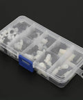 300 Pieces Nylon M3 Hex Standoff Kit With Nuts And Cross Screws White And Black Spacers For Electronics Enclosures DIY Projects Built To Last Pro Grade in organizer case