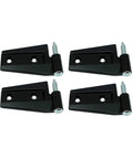 4 Pack Left Upper Door Hinge Assembly For Jeep Wrangler Rubicon Sahara Unlimited Rubicon Unlimited Sahara Sport 07-17 And Unlimited X 07-10 Black Smooth