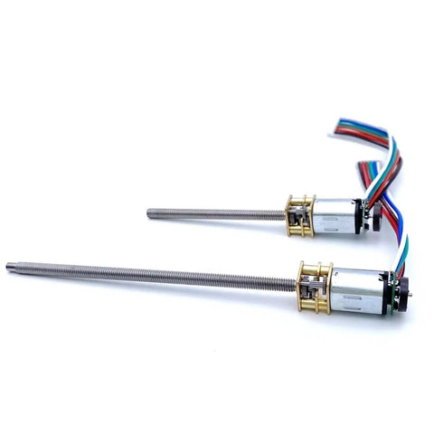 Dope N20 DC Gear Motor With Thred Screw Shaft 3V 6V 12V DIY Model For Robots And Automation Projects That Rock Stable Operation High Energy Efficiency Magnetic Sensor 7ppr Encoder built tough features two motors with threaded shafts.