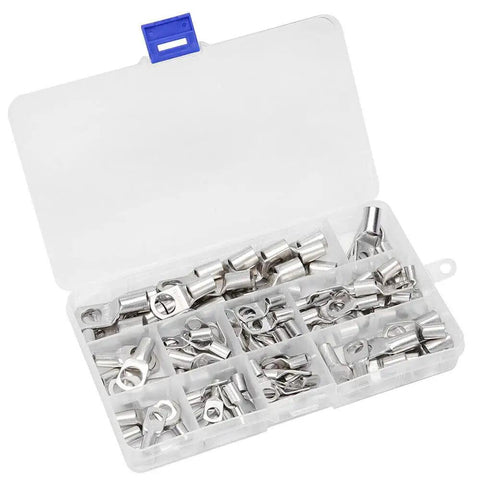 Check Out This Awesome 100Pc Ring Terminal Cable Shoe Kit With 35Mm2 Tinned Copper Wire Eye Connectors For Any Wild Wiring Project You Got Going On Today. 100pcs ring terminals in plastic case