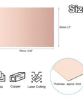 Diagram of 2x2.8 Inch Double Sided Copper Clad Laminate PCB Pack Of 6, showcasing size and thickness of 2mm for DIY projects.