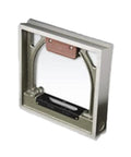 Rock Solid 150mm Square Frame Spirit Level With Dead Nuts Accurate Vial Readings Precision Ground Base Quick Reset Design Heavy Duty Build For Professional Jobsite Work, showing front view with precision machined components.
