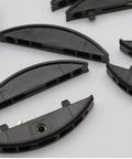 50Pcs P15 Plywood Fasteners Biscuit Joiner Tenons Tool for DIY Woodworking Invisible Connectors in black nylon, top view