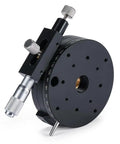 Linear Rotating Stage With Top Notch Precision Manual Adjustment And Micrometer Head For A Axis Rotation, black aerospace aluminum