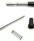 10 Pack Black Window Screen Plunger Latches Featuring Heavy Duty Aluminum Pins And Spring Loaded Clips for DIY repairs components.