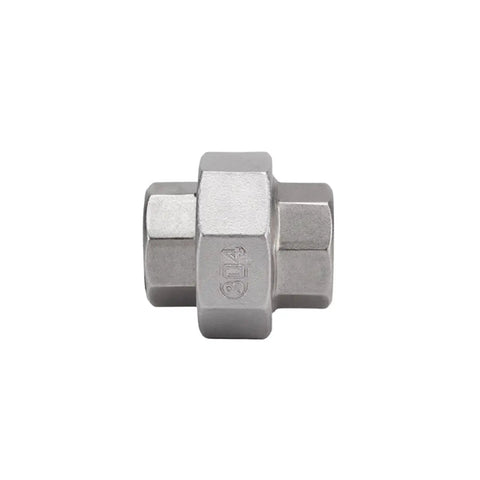 Heavy Duty SS316 Stainless Steel Spherical BSPT Socket Coupler With A Tough As Nails Hard Seal Female Female Union Connector for plumbing usage.