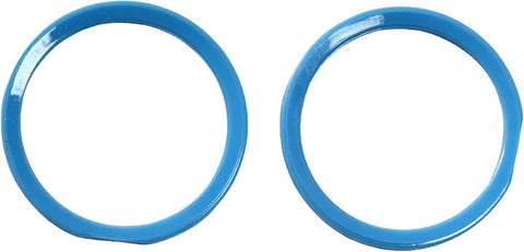 Two blue circular gaskets for Replacement SP1434PAKB Adjustable Vari Flo Nozzle Assembly For Hayward Jet Air III Series And Jet Air III Systems