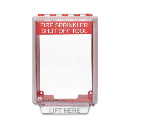 High Vis Wall Case For Fire Sprinkler Shut Off Tool, 5.43x7.55x3.3 inches, polycarbonate, clear protective cover.