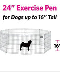 24-inch exercise pen for dogs up to 16 inches tall illustration