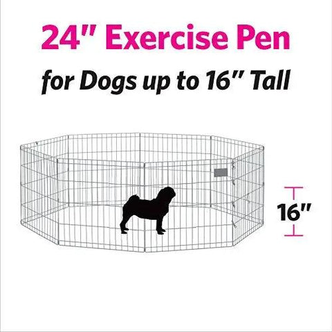 24-inch exercise pen for dogs up to 16 inches tall illustration