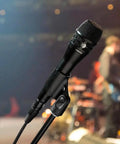 KSM8 Dualdyne Dynamic Vocal Microphone With Dual Diaphragm Cardioid Design for live performances on stage, black finish seen.