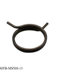 Workhorse Grade Stainless Steel Spring Assortment Kit Loaded With Compression Extension Torsion Coils Plus Sliding Door Lock Bolt Lever Screw Replacement For Home Improvement Tasks. Close-up of a black metal tension coil spring.