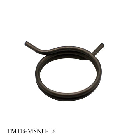 Workhorse Grade Stainless Steel Spring Assortment Kit Loaded With Compression Extension Torsion Coils Plus Sliding Door Lock Bolt Lever Screw Replacement For Home Improvement Tasks. Close-up of a black metal tension coil spring.