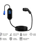 Adjustable Current Delay Level 2 Portable EV Charger 16A 32A High Speed EVSE Charging Station with protection icons