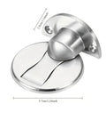 Invisible Floor Mounted Door Stopper With Nail-Free Install, metal, 2.9cm height, 5.7cm diameter, no-drill, scratch-free protection.