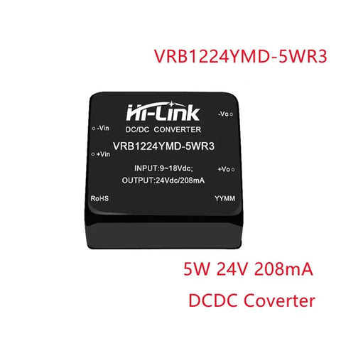 10 Pack Top Shelf Isolated Dcdc Step Up Voltage Regulator Board 5w 208ma 12v To 24v Boost Converter Module shown with label details.