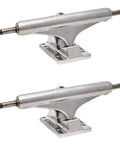 Polished Mid Profile Skateboard Trucks 139mm Set Low Profile Hanger For Street Skating, shaft nut design, side view