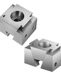 Hardcore Grip Toggle Clamps With No Sweat Setup For Cnc Workbench Stop Block Air Cylinder Or M6 Screw Drive Push Pull Cam Clamp Smooth Milling Machine Tool Heavy Duty 2 Pack, two metallic clamps with V groove design.