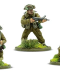 British And Canadian Army Infantry 28mm Plastic Miniatures For Bolt Action War Game 1943 To 1945 with helmets and rifles