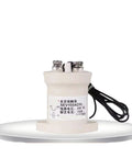 Heavy Duty DC Contactor Relay For EV Charging Stations And Solar Systems With No Fuss Wiring Setup High Voltage Electric Car Switch 24V 1NC Control Hub Built Legit Tough close-up view on electric relay with terminals