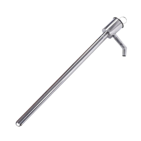 Heavy Duty 60CM Stainless Steel Manual Oil Pump For Fluid Transfer, Rustproof Hand Operated Water Suction Device Perfect For Wine And Cooking Oil At Home Or Shop, showing sleek stainless steel design.