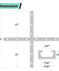 Dimensions of 2x4 Ft T Track Table Kit With 32 Six Inch Universal Tracks, Intersections, And 2 Hold Down Clamps For Woodworking CNC Router Tables DIY Workbench Upgrade.