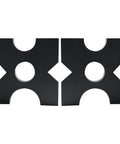 Beefed Up Arbor Press Plate Set, 2 Pack For 20 Ton And 32 Ton H Frame Presses, 1 Inch Thick, 7 By 7 Inch Base Plates With 4 Notches