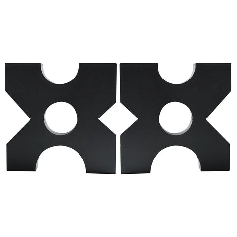 Beefed Up Arbor Press Plate Set, 2 Pack For 20 Ton And 32 Ton H Frame Presses, 1 Inch Thick, 7 By 7 Inch Base Plates With 4 Notches