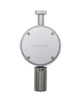 Portable Digital Shore Hardness Tester Gauge Featuring Type A C And D Modes For Foam Rubber And Plastics With Pro Level Precision And Straight Up Accurate Readings No Hassle Shop Floor Ready Design Delivering Kickass Performance Daily. Silver metal design with measurement point visible.