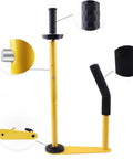 Easy To Install Pallet Stretch Film Dispenser For 18 Inch And 20 Inch Rolls Yellow Upgraded Shrink Wrap Holder For Warehouse Packing, yellow steel dispenser with black grip