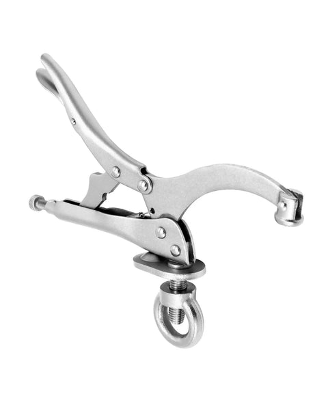9 Inch Drill Press Locking Clamp Set, Heavy Duty Fix Clamp With Super Tight Grip, Titanium Plated 1045 Steel with sturdy jaw