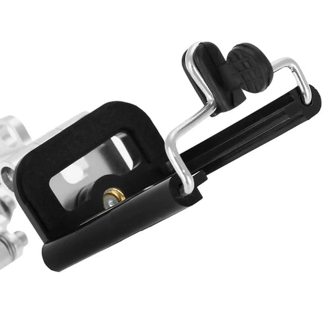 Adjustable Phone Holder Mount For RC Transmitters And Drone Pilots, Universal Bracket For 5.5 Inch Phones, side view closeup