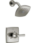 Ashlyn 14 Series Brushed Nickel Shower Trim Kit With Head And Handle Set Stainless T14264 SS Valve Not Included