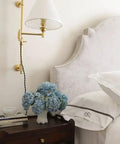 Classic Swing Arm Wall Sconce Featuring Distressed Bronze Finish One Light Adjustable Vanity Lamp 10 By 29 Inches Rustic Home Decor Absolutely Gotta Get beside a bed with flowers.