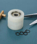 Electric Bike Motor Gear Kit With 36T Nylon Planetary Reduction Gears 38mm 3 Pieces, close-up of nylon gear and tools