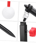 Close-up of Golf Swing Trainer Tool For Beginners And Pros, durable iron components and red adjustment knob for swing practice
