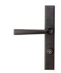 BRZ Handle Set With Straight Lever Design Matches Interior And Exterior Door Handles Gives Your Door A Slick Modern Look Easy Install Sturdy Aged Bronze Finish