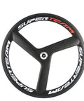 56Mm Carbon Road Bike Tri Spoke Wheelset For Zippy Road Rides 700C Clincher Rim 23mm Wide Matte 3K Finish Shimano 8 9 10 11 Speed Hub Compatible EN Tested