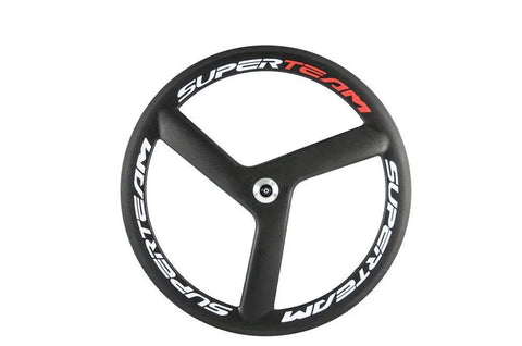 56Mm Carbon Road Bike Tri Spoke Wheelset For Zippy Road Rides 700C Clincher Rim 23mm Wide Matte 3K Finish Shimano 8 9 10 11 Speed Hub Compatible EN Tested