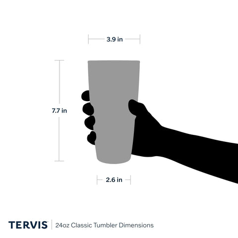 Dimensions of Washington Commanders 24oz Double Wall Insulated Tumbler Cup Keeps Drinks Cold Or Hot All Day BPA Free